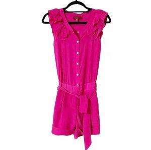 Ted Baker Lanny Romper with pockets Raspberry Pink Size 8